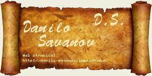 Danilo Savanov vizit kartica